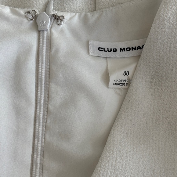 Club Monaco LASHELL A-line Mini Dress - White Size 00 - Picture 8 of 11